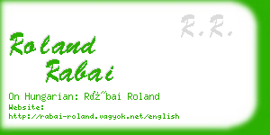 roland rabai business card